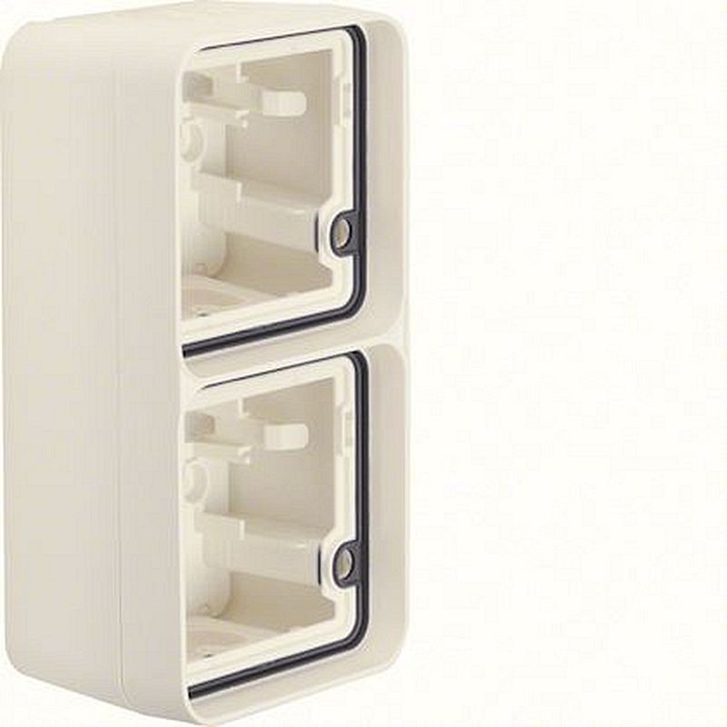 cubyko Boîte double verticale vide associable blanc IP55