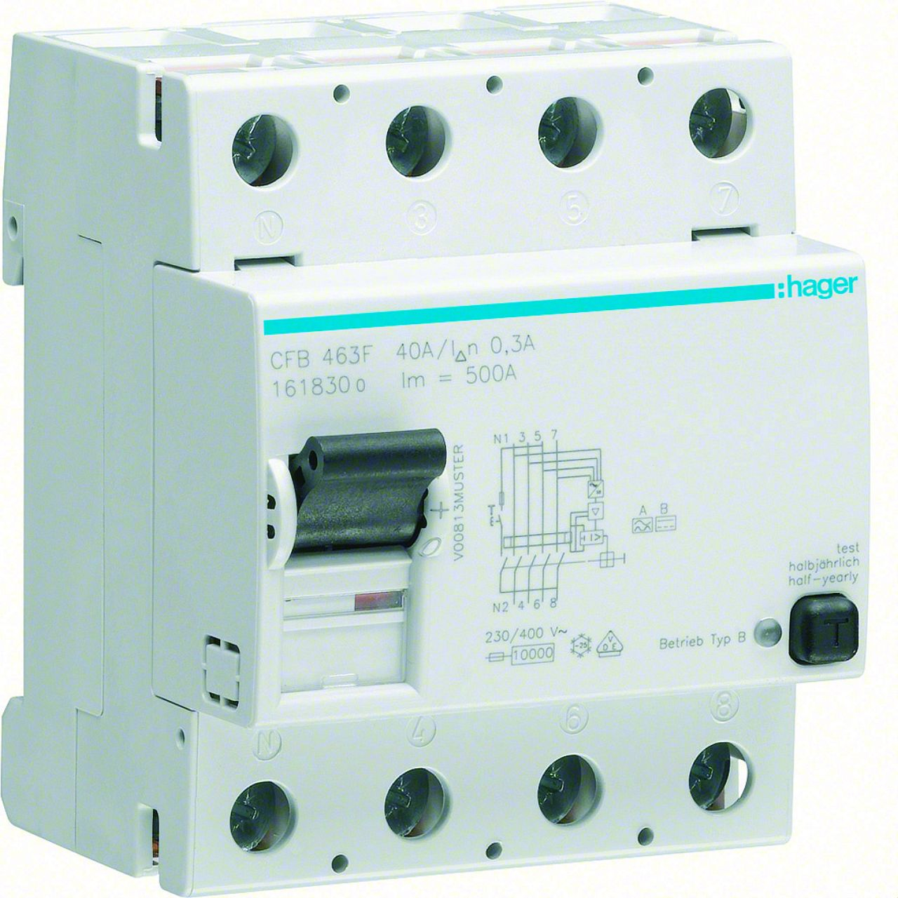 Interrupteur différentiel 4P 63A 300mA type B NK