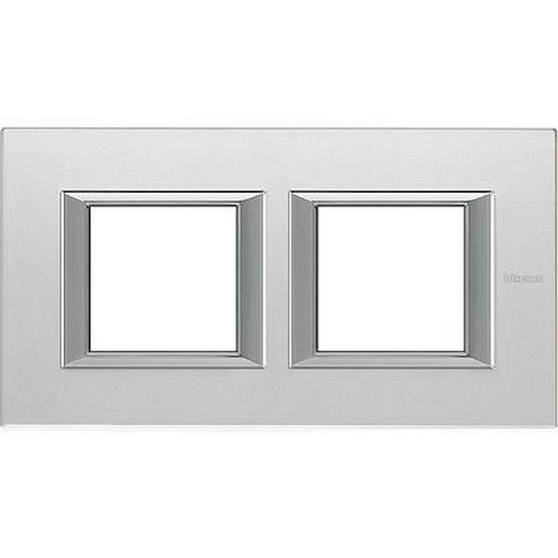 Plaque rectangulaire Axolute Verre 2+2 modules horizontal - Miroir dépoli