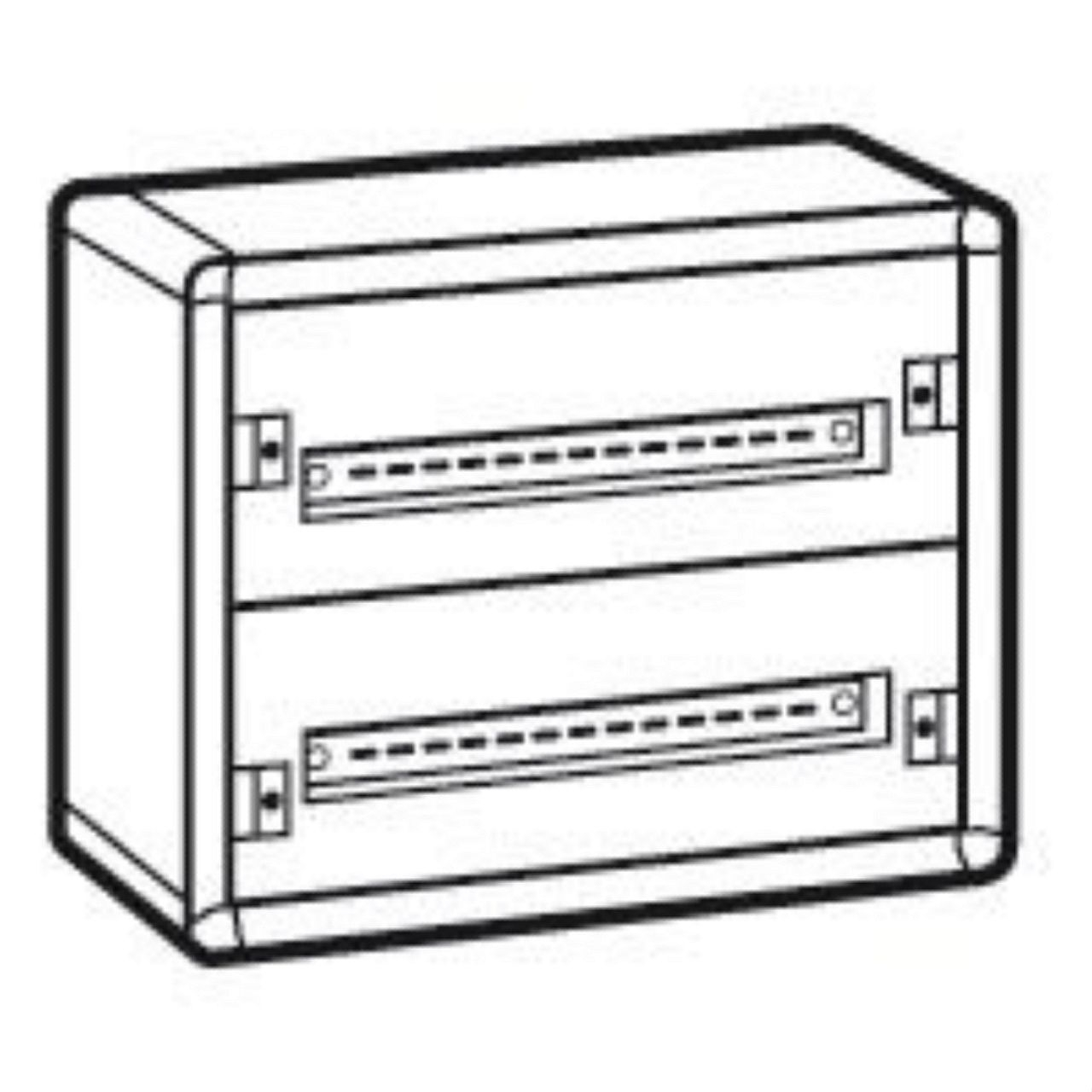 Coffret distribution métal XL³160 2 rangées 450x575x147mm - 48 modules