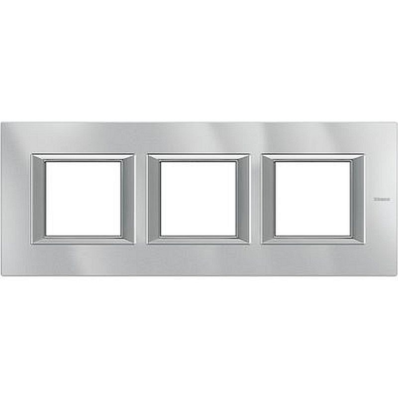 Plaque rectangulaire Axolute Aluminium monochrome 2+2+2 modules horizontal - Alu