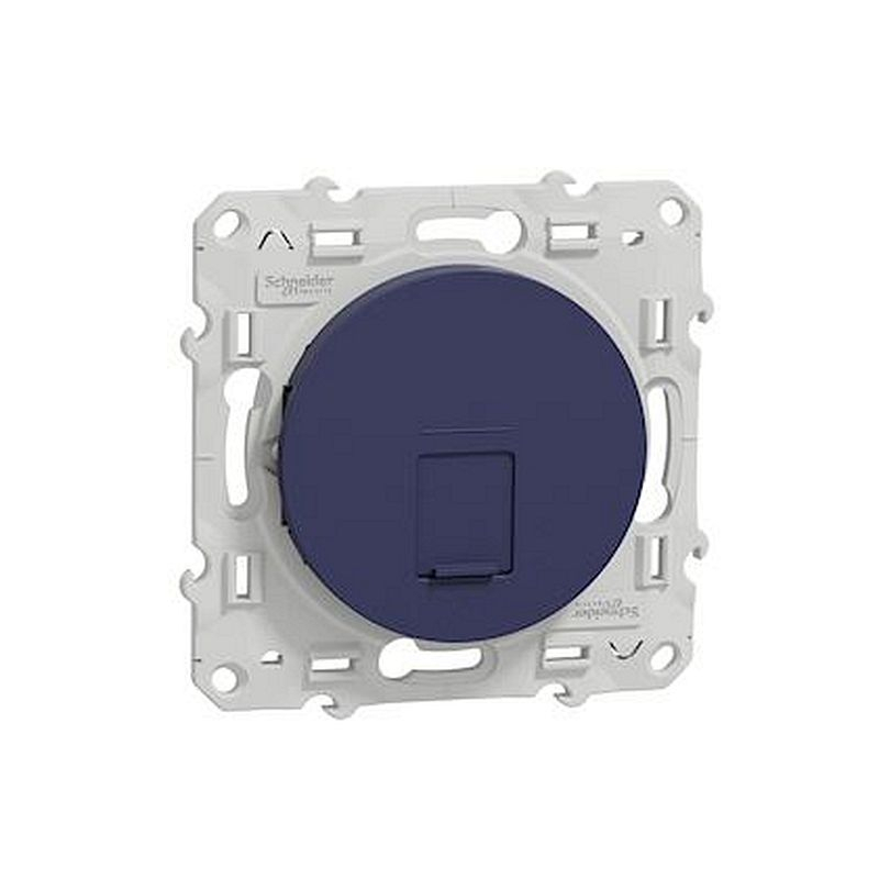 Odace, prise RJ45 Infraplus Cobalt, sans connecteur