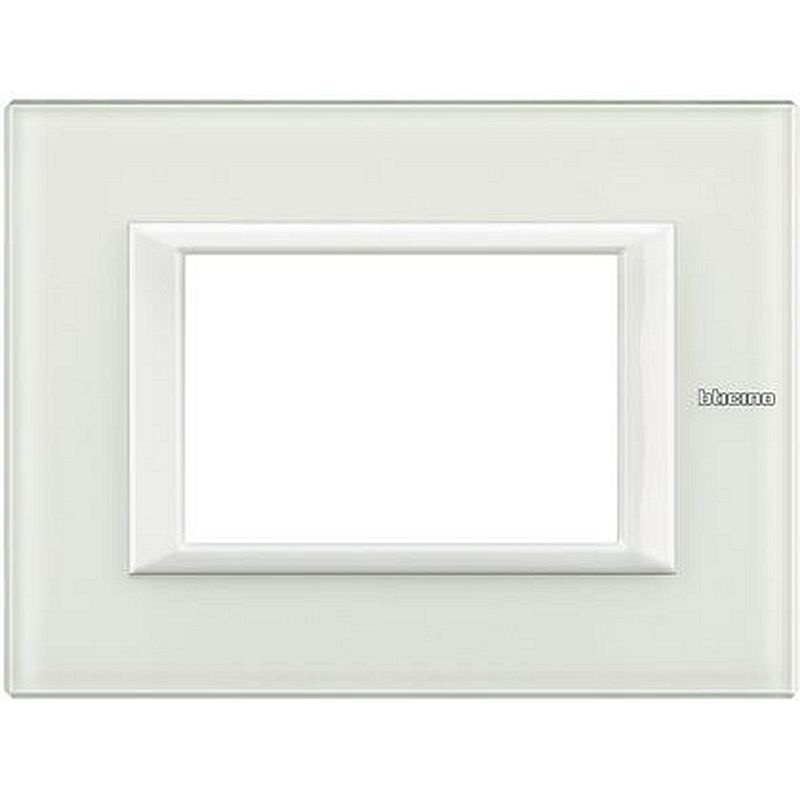 Plaque rectangulaire Axolute Verre 3 modules - Verre blanc