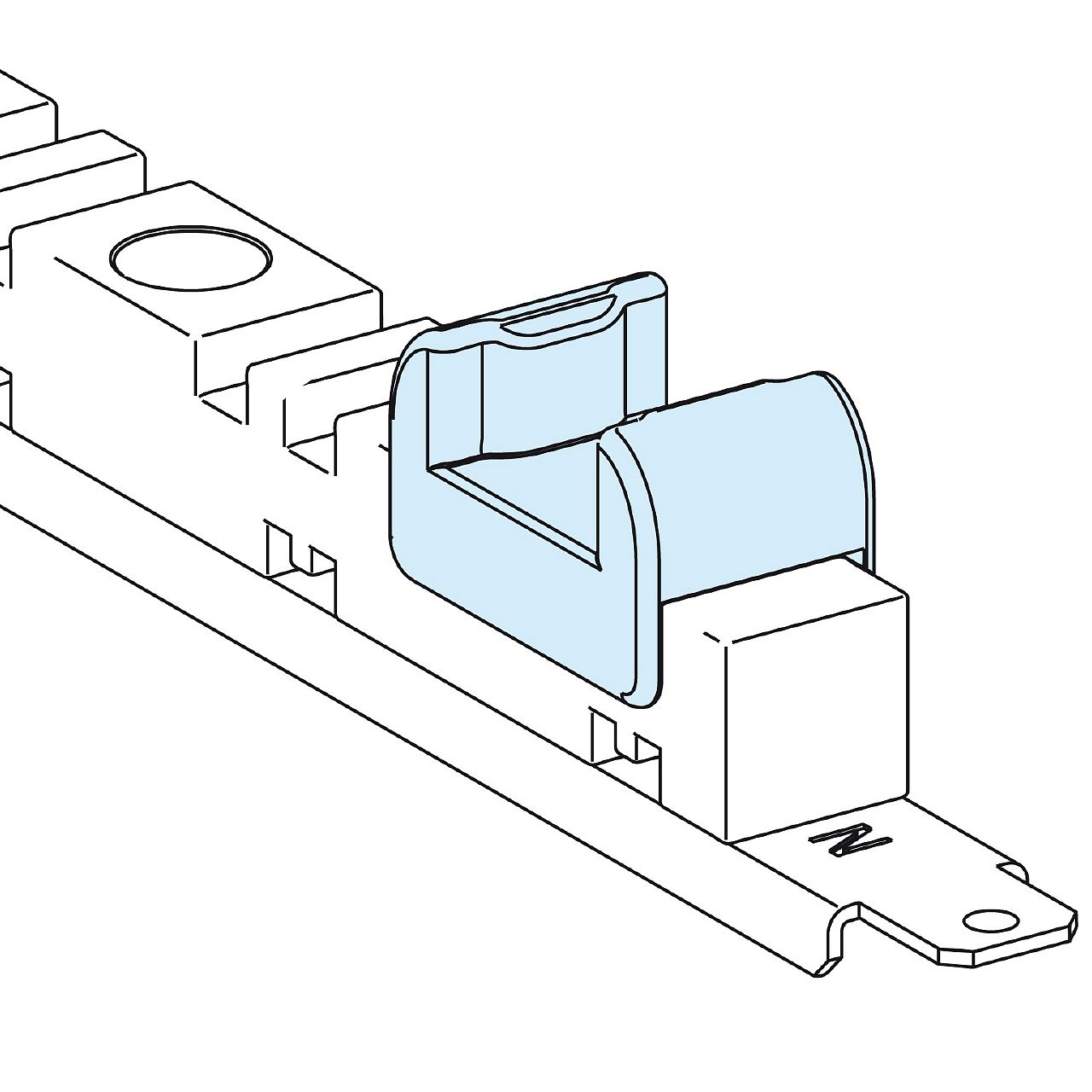 Linergy LGYE - Cale support inférieur JdB vertical < = 1600A - lot de 12