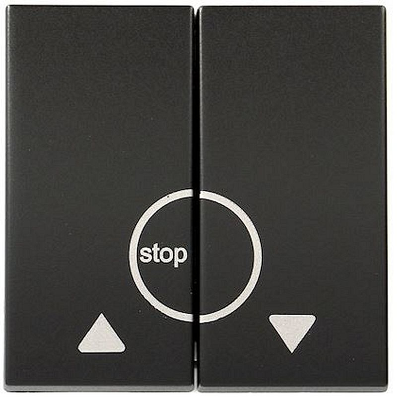 Systo double poussoir volet roulant 2 modules Noir