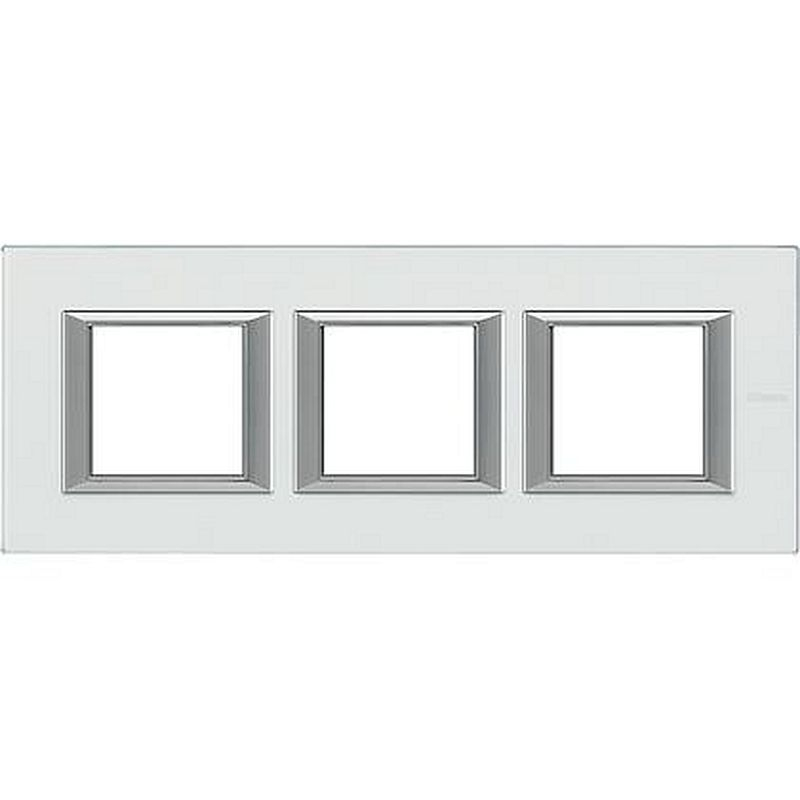 Plaque rectangulaire Axolute Verre 2+2+2 modules horizontal - Cristal