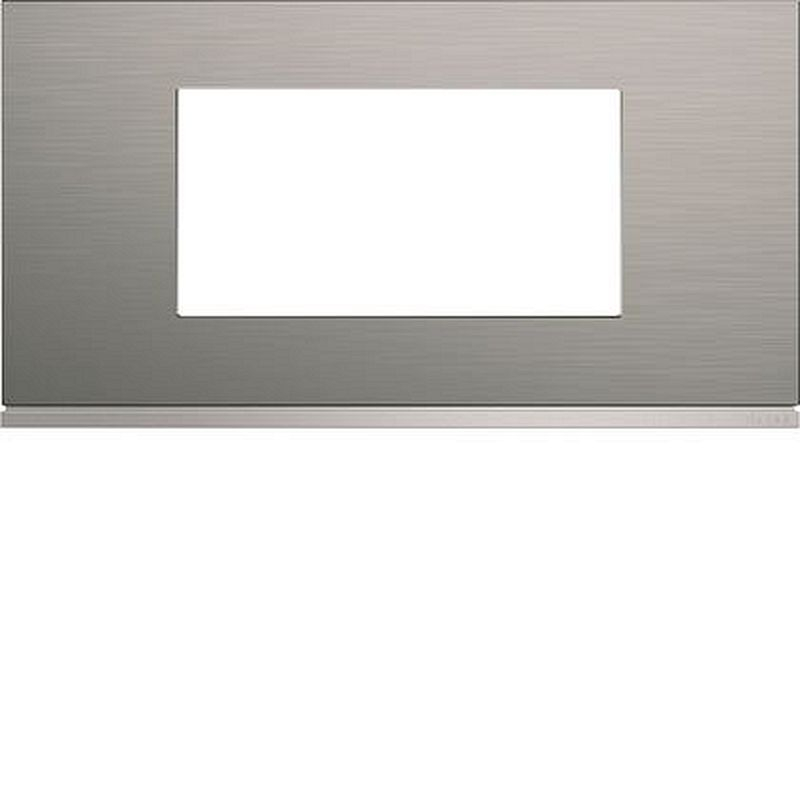 Plaque gallery 4 modules entraxe 71mm matiere bright inox