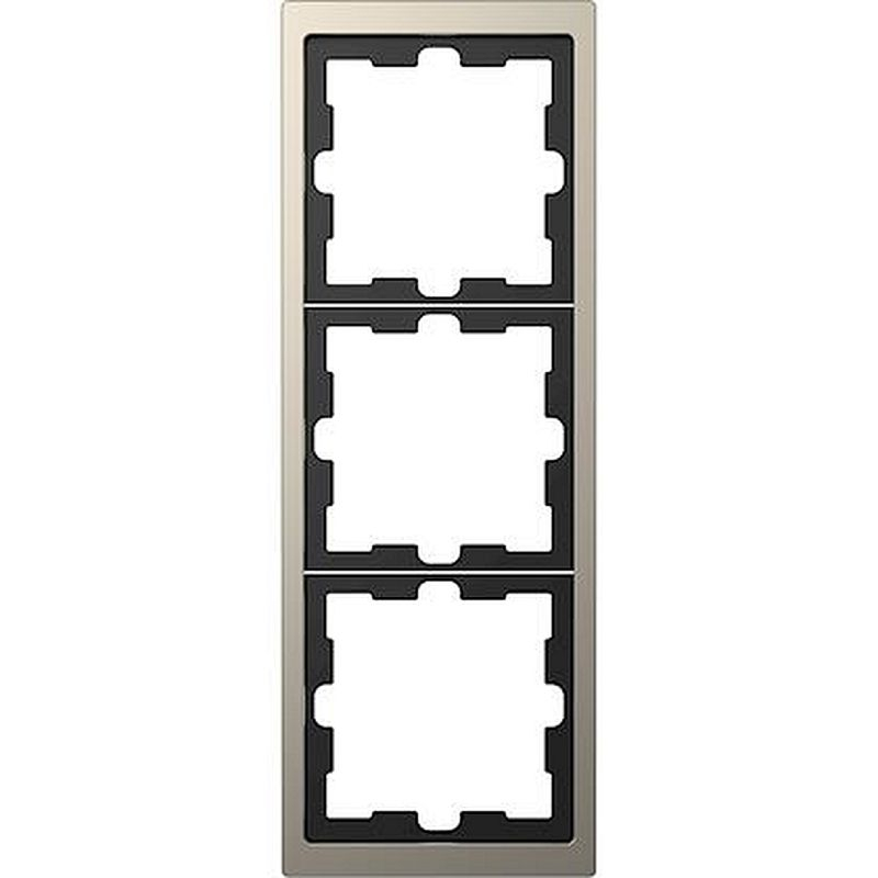 D-Life - cadre de finition - métal - nickel - 3 postes