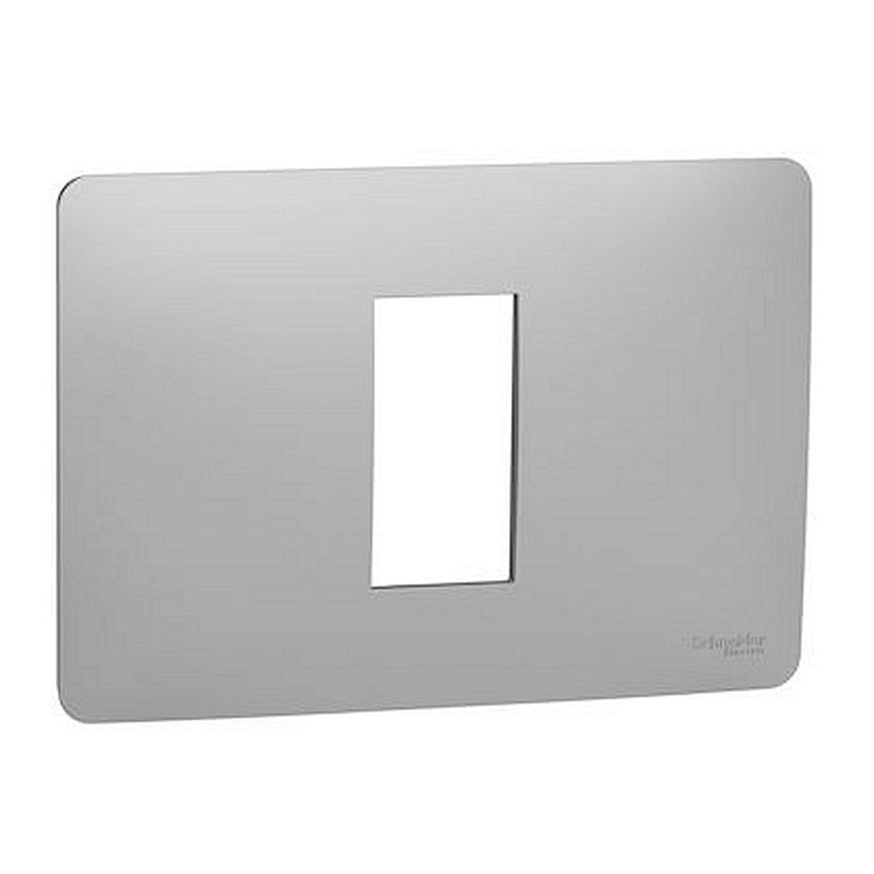 Unica Studio - plaque de finition - Alu - 1 module