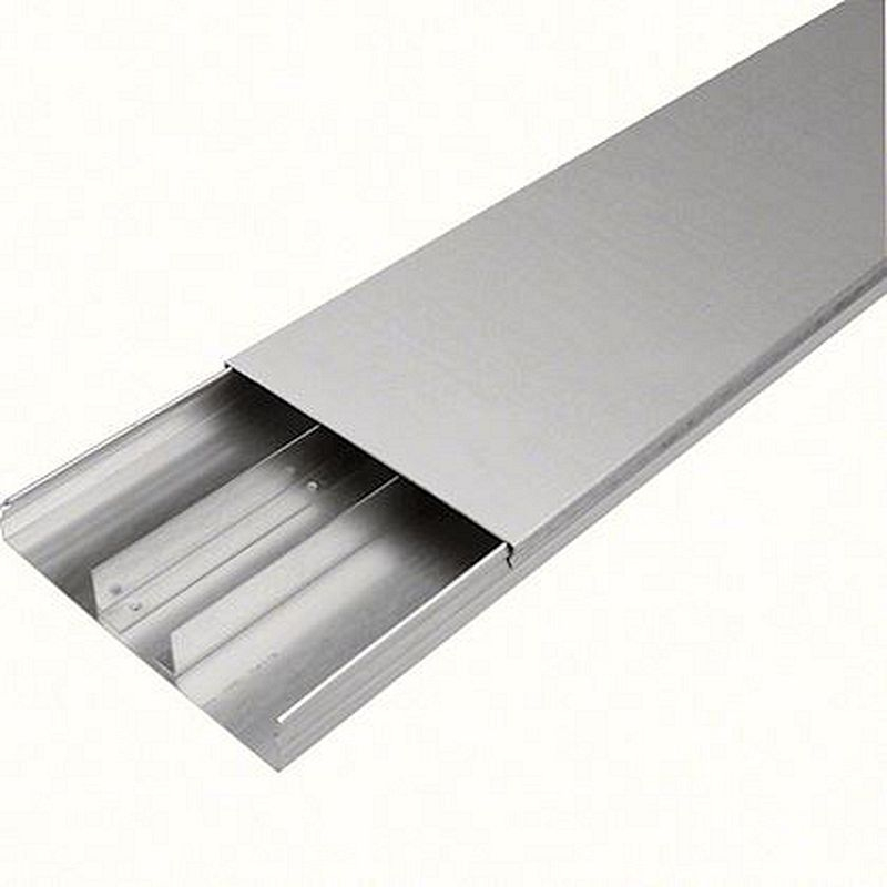 Goulotte acier 3 compartiments 38mm x 240mm pour sol béton