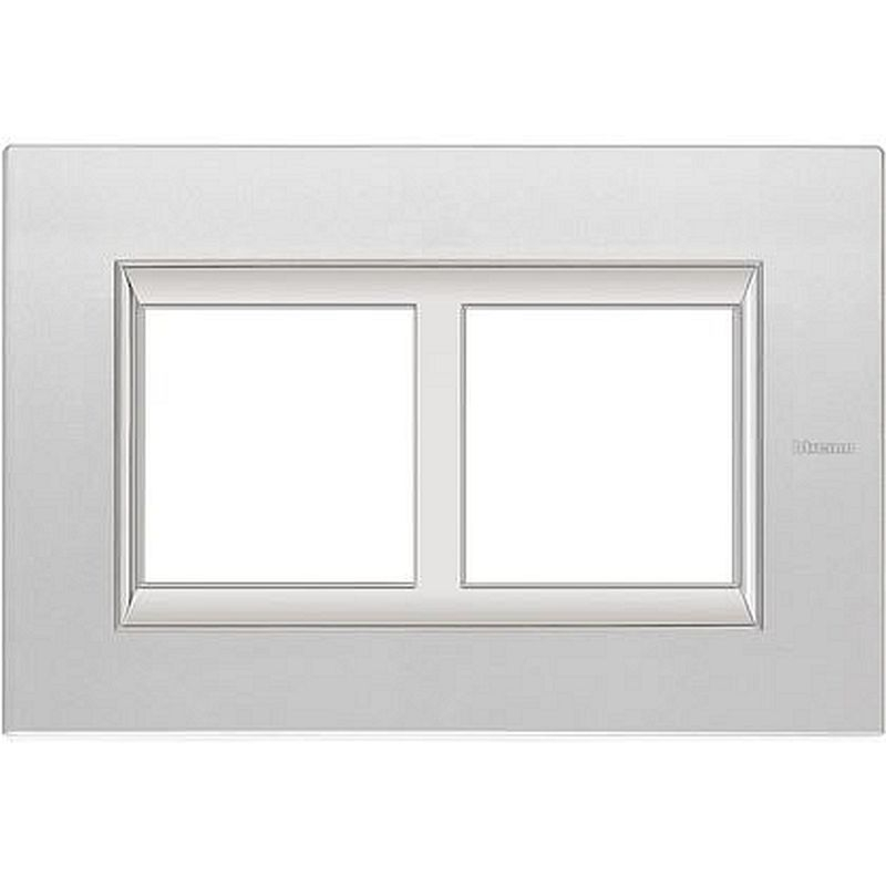 Plaque Axolute Verre 2+2 modules horiz - rénovation entraxe 57mm -Miroir dépoli