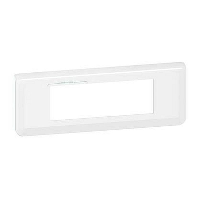 Plaque de finition horizontale Mosaic pour 6 modules blanc antimicrobien