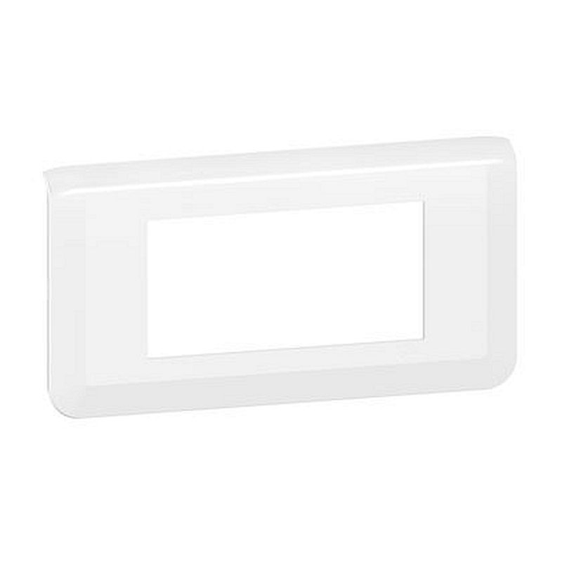 Plaque de finition horizontale Mosaic pour 4 modules blanc