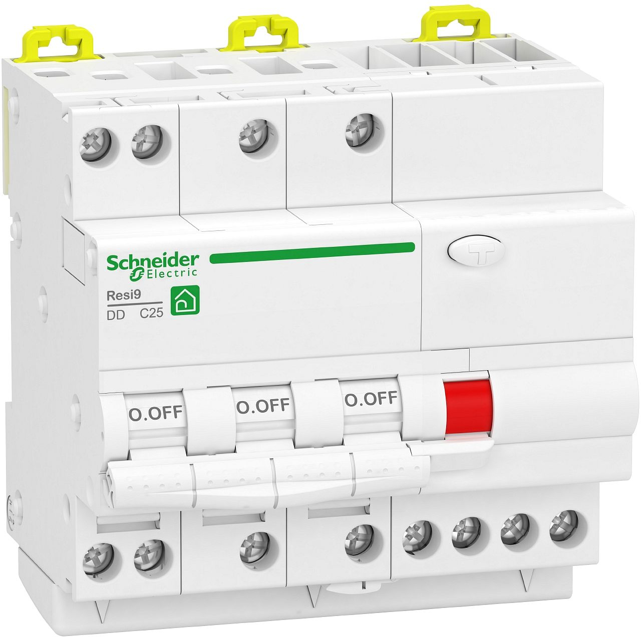 Resi9 - disjoncteur différentiel - 3P+N - 10A - 30mA - courbe C - type Asi