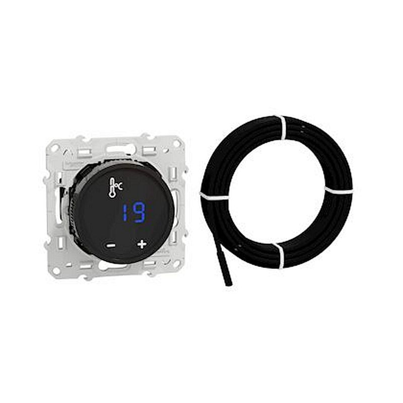 Odace thermostat fil pilote a ecran tactile noir