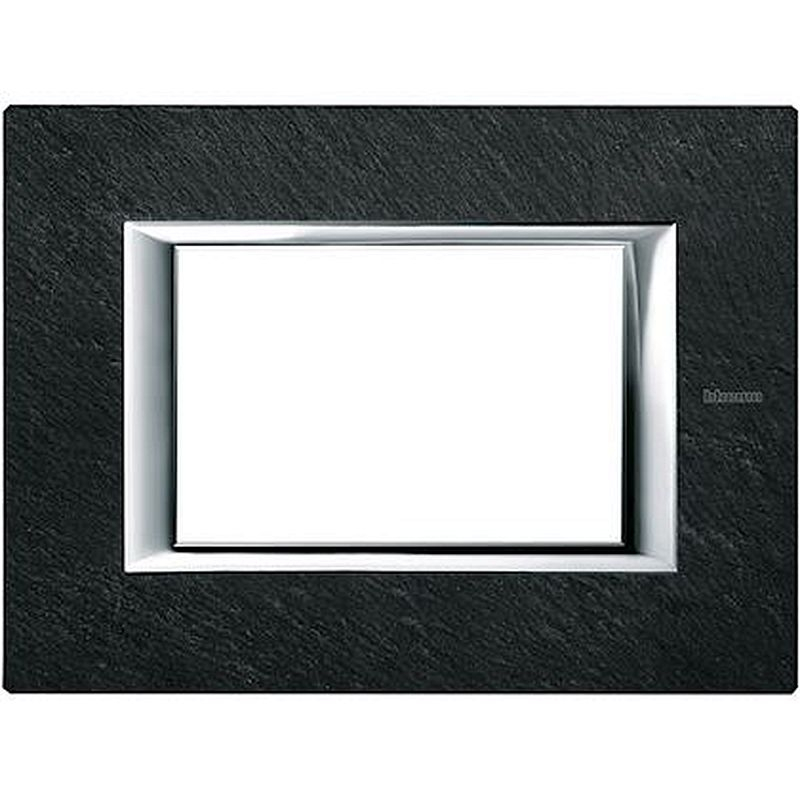 Plaque rectangulaire Axolute Pierre 3 modules - Ardoise