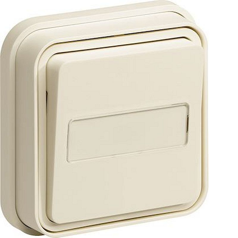 cubyko Poussoir porte-étiquette 1F encastré blanc IP55