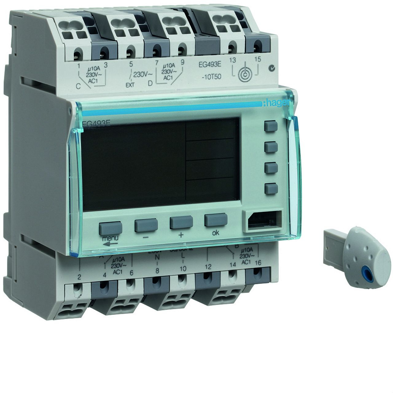 Programmateur annuel 4 voies, digital, 4 modules