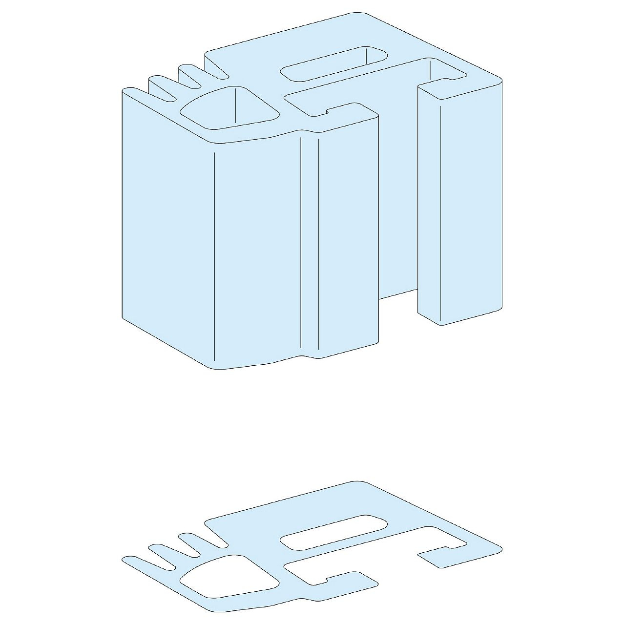 Linergy LGY -Profil pour JdB verticale- 1600A - L= 1670mm