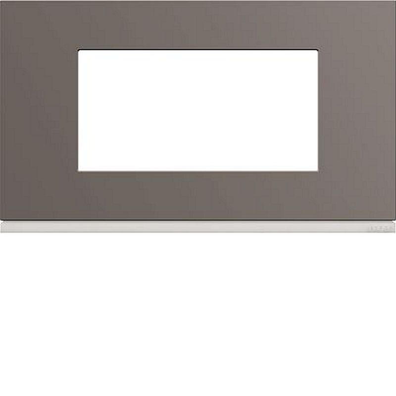 Plaque gallery plastique peint 4 modules entraxe 57mm taupe