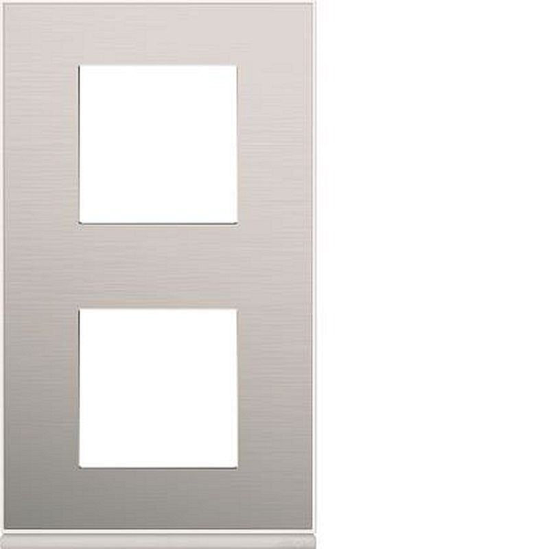 Plaque gallery 2 postes verticale 71 mm placage aluminium