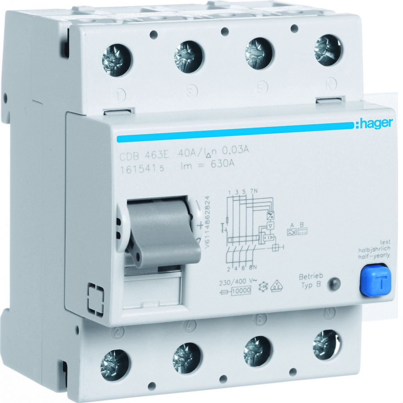 Interrupteur différentiel 4P 63A 30mA type B SK