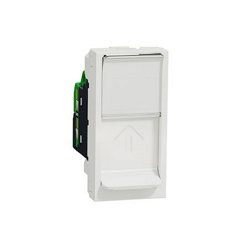 Unica - prise RJ45 simple - cat 6 STP - 1 mod - Blanc - méca seul