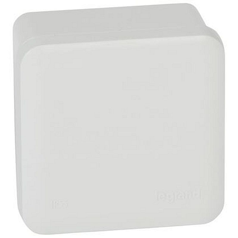 Boîte de dérivation carrée pour presse-étoupe Plexo gris -face lisse -80x80x45mm