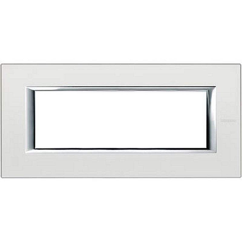 Plaque rectangulaire Axolute Aluminium anodisé 6 modules - Argent