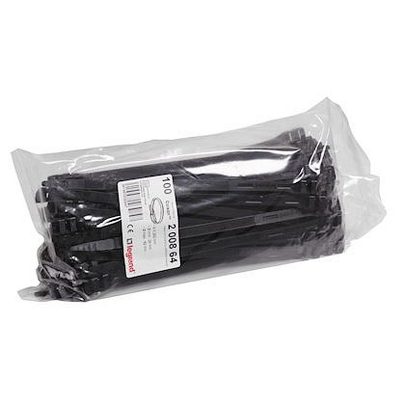 Lot de 100 colliers Colson SP largeur 9mm - longueur 262mm - noir