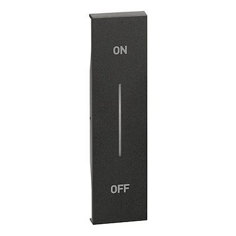 Enjoliveur Living Now avec marquage ON/OFF MyHOME_Up 1 module - noir