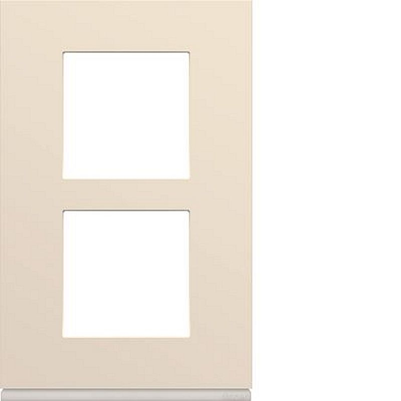 Plaque gallery plastique peint 2 postes verticale 57mm dune