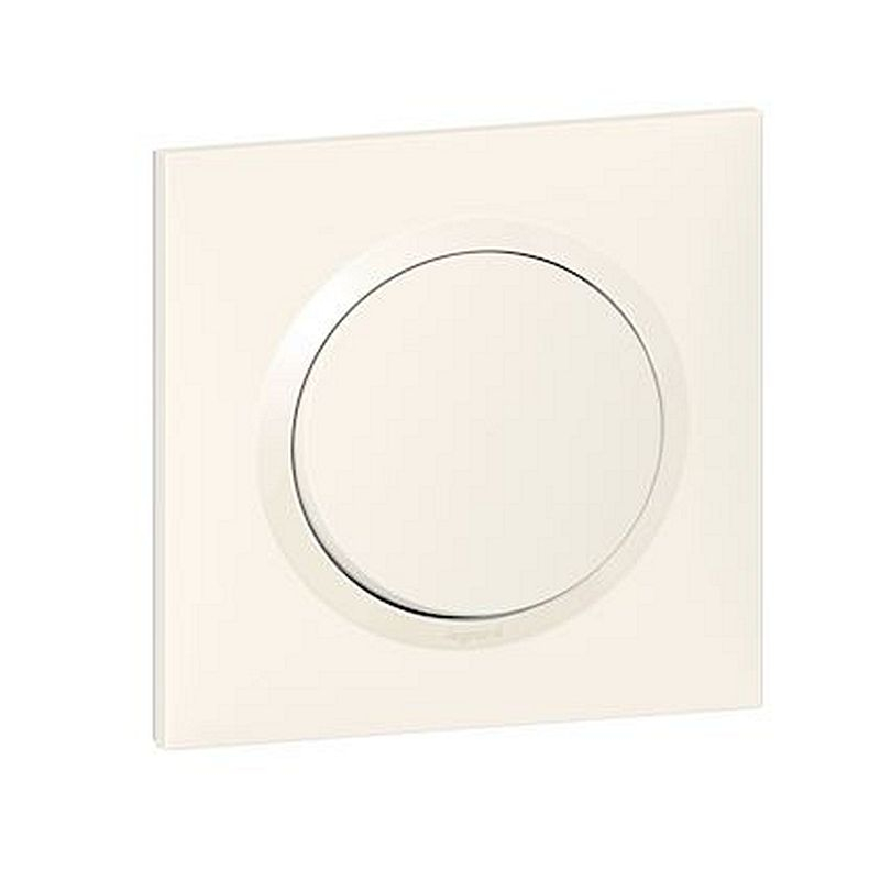 Poussoir dooxie one 6A 250V~ avec plaque carrée blanche et griffes