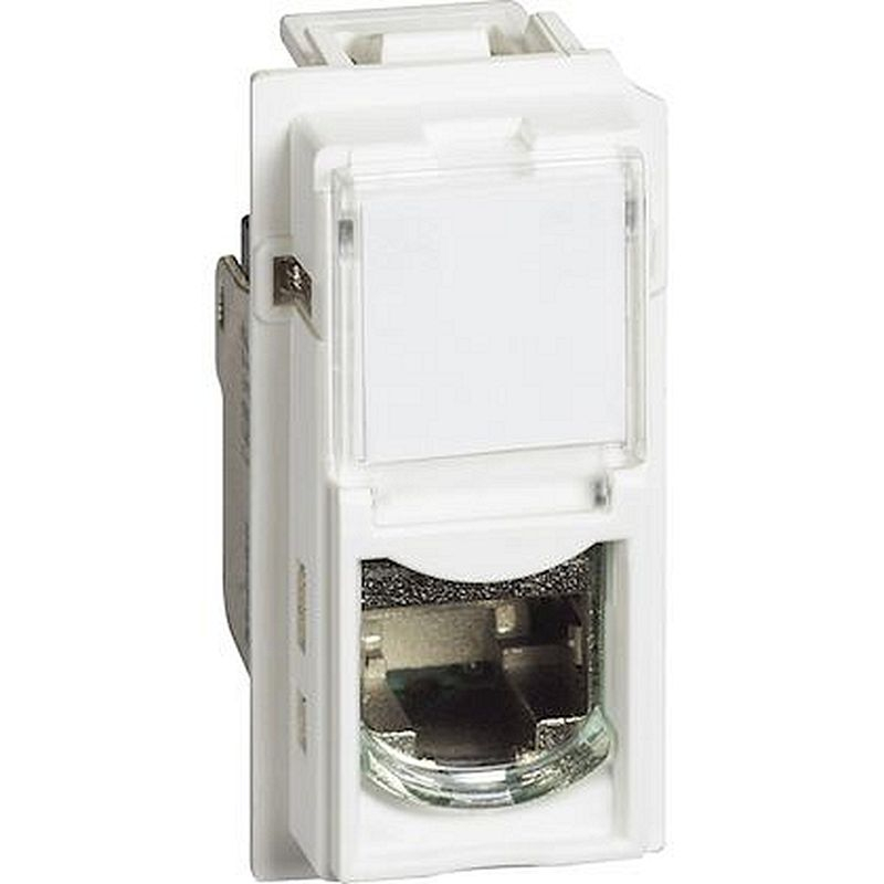 Prise RJ45 cat.6 FTP Living Now 1 module - blanc