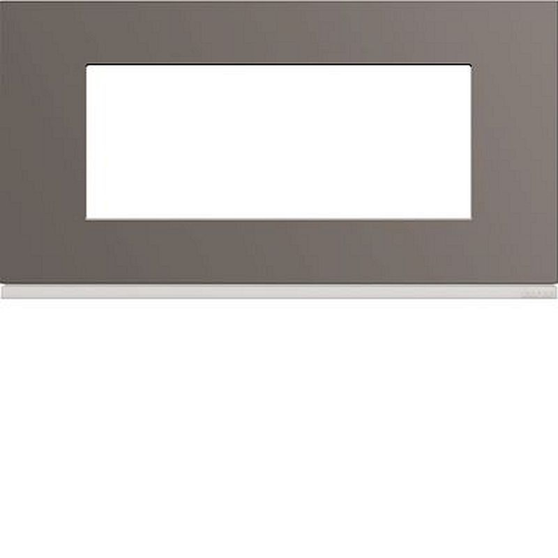 Plaque gallery plastique peint 5 modules entraxe 71mm taupe