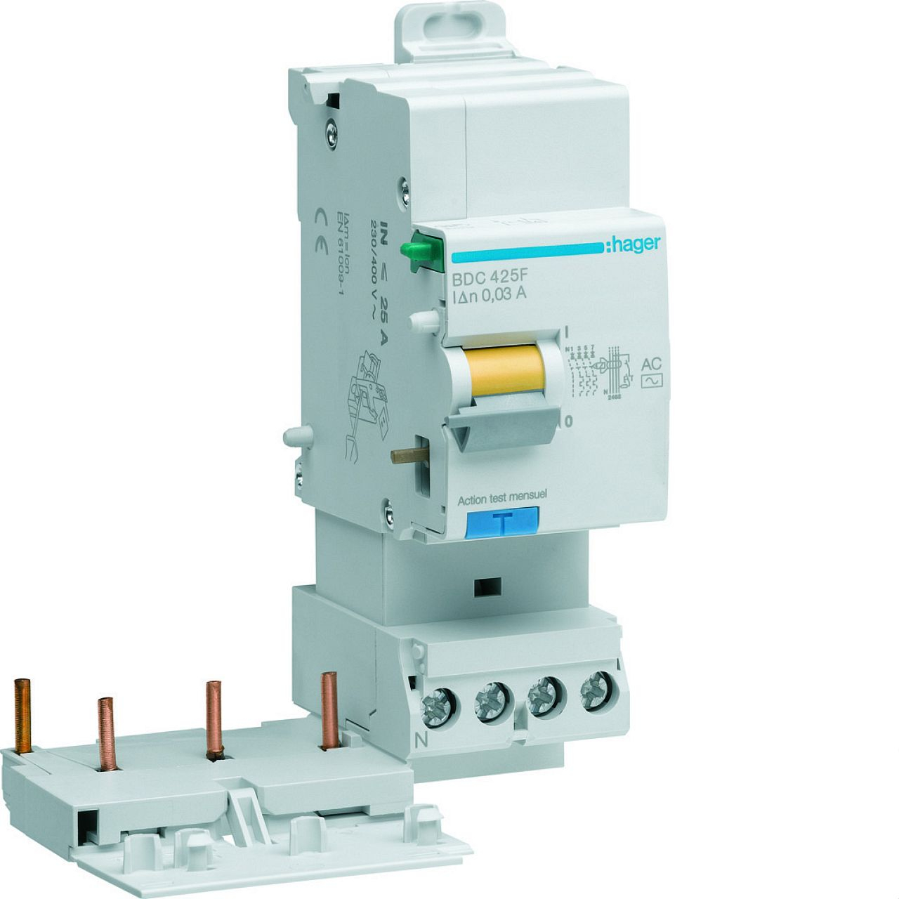 Bloc différentiel 3P+N 25A 30mA type AC