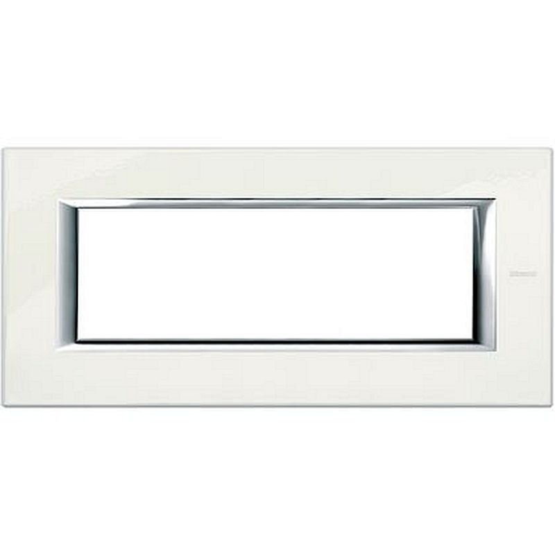 Plaque rectangulaire Axolute Aluminium laqué 6 modules - Blanc