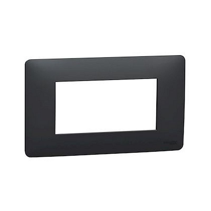 Unica Studio - plaque de finition - Anthracite - 4 modules