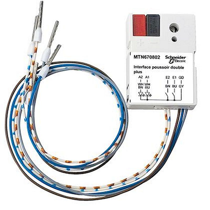 KNX - module d'entrées binaires à encastrer - 2 entrées 2 sorties LED