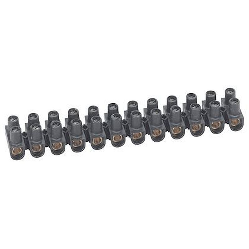 Borne de raccordement Nylbloc 12 plots de 25mm² - 101A - noir