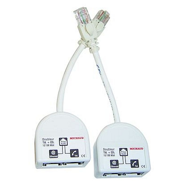 Kit doubleurs RJ45 Tél/Eth Mbit