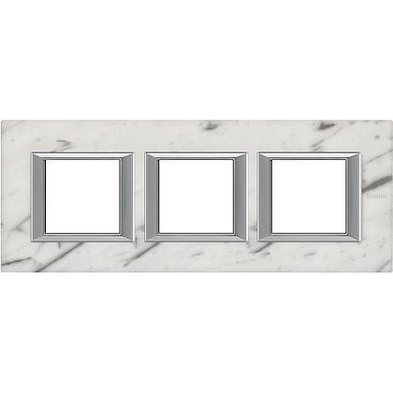 Plaque rectangulaire Axolute Pierre 2+2+2 modules horizontal - Marbre